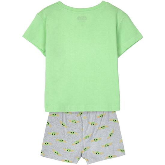 PIJAMA CORTO SINGLE JERSEY PUNTO THE MANDALORIAN LIGHT GREEN image 1