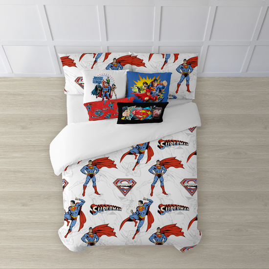 FUNDA NÓRDICA CON BOTONES 100% ALGODÓN MODELO MAN OF STEEL PARA CAMA DE 180 (260X240 CM) image 0