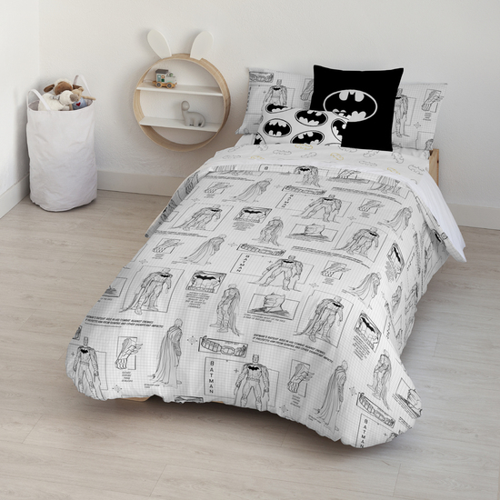 FUNDA NÓRDICA CON BOTONES 100% ALGODÓN MODELO BATMAN FEATURES PARA CAMA DE 120 (200X200 CM.) image 3