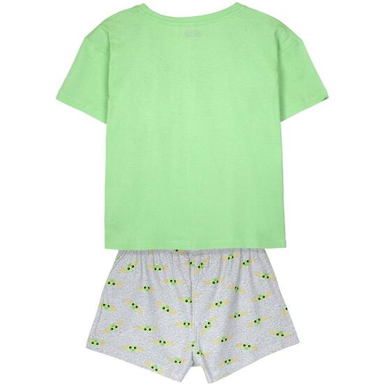 PIJAMA CORTO SINGLE JERSEY PUNTO THE MANDALORIAN LIGHT GREEN image 1