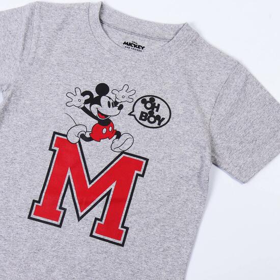 CAMISETA CORTA SINGLE JERSEY PUNTO MICKEY GRAY image 2