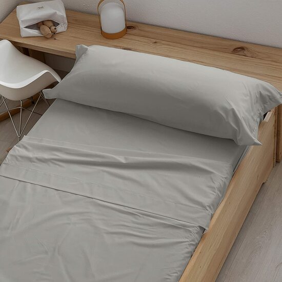 JUEGO DE SABANAS LIGHT GREY 100% ALGODÓN PARA CAMA DE 135 image 0