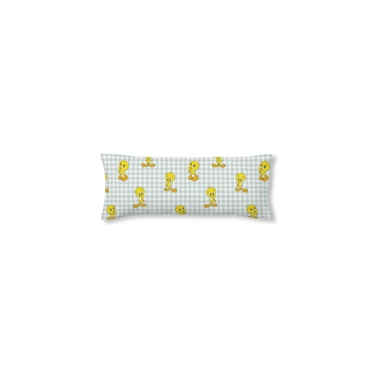 FUNDA DE ALMOHADA 100% ALGODÓN MODELO TWEETY VICHY DE 105 CM. image 0