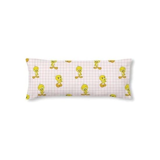 FUNDA DE ALMOHADA 100% ALGODÓN MODELO TWEETY VICHY PINK DE 105 CM. image 0