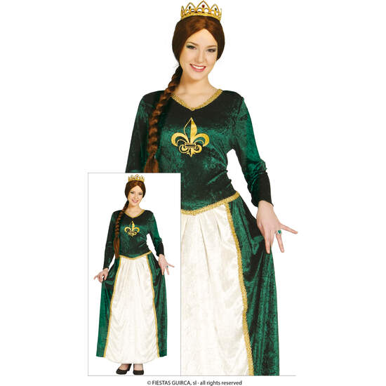 DISFRAZ ADULTA REINA MEDIEVAL TALLA 38-40 image 0