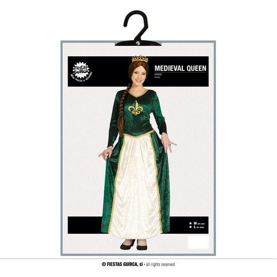 DISFRAZ ADULTA REINA MEDIEVAL TALLA 38-40 image 4