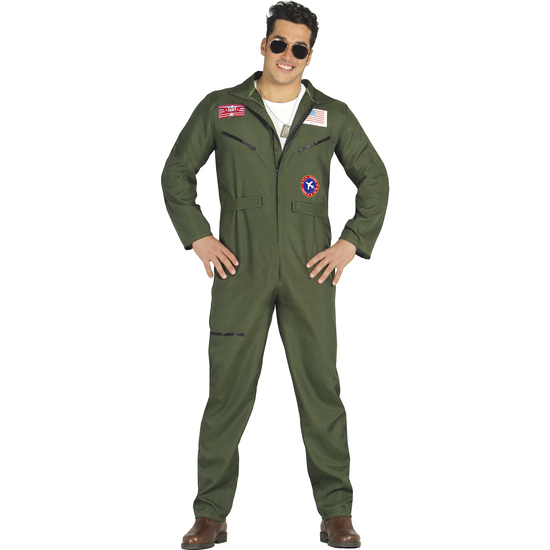 DISFRAZ ADULTO PILOTO CAZA TALLA 52-54 image 1