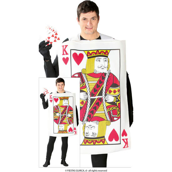 DISFRAZ ADULTO REY DE CARTAS TALLA 52-54 image 0