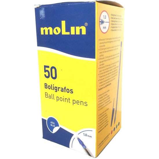 CAJA 50 BOLÍGRAFO PUNTA MEDIA AZUL image 0