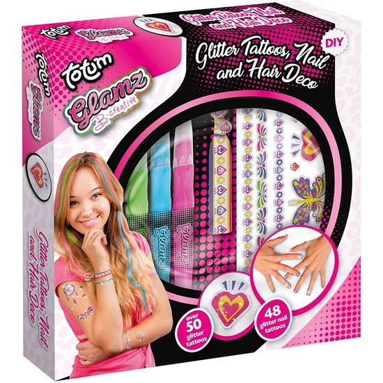 SET CREATIVO TATUAJES, UÑAS Y PELO GLAMZ 25X25 image 0