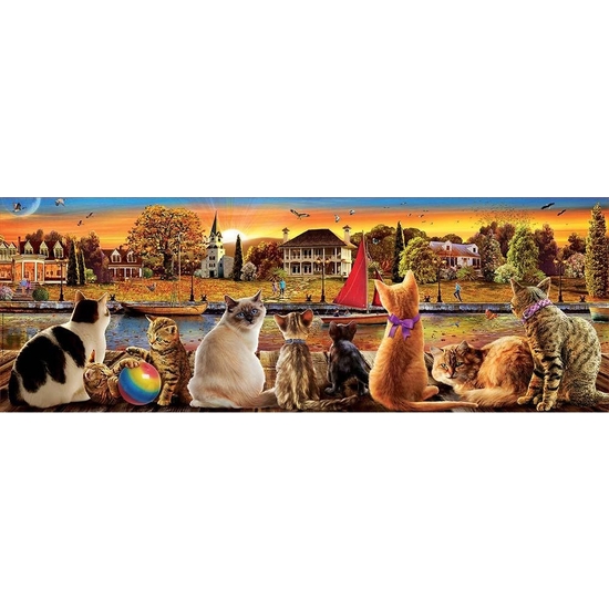 PUZZLE EDUCA 1000 PANORAMA GATOS image 1