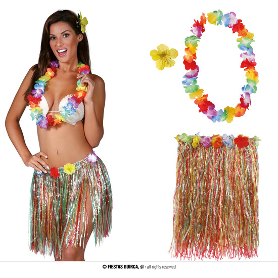 SET HAWAI. FLOR - COLLAR - FALDA image 0