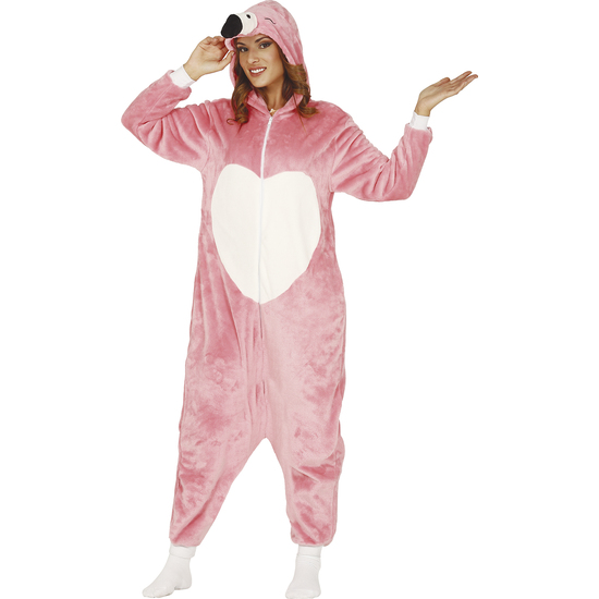 DISFRAZ ADULTO FLAMENCO PELUCHE TALLA 42-44 image 1