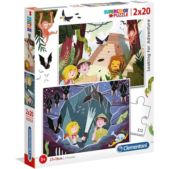 PUZZLE DOBLE 2X20 AVENTURAS image 0