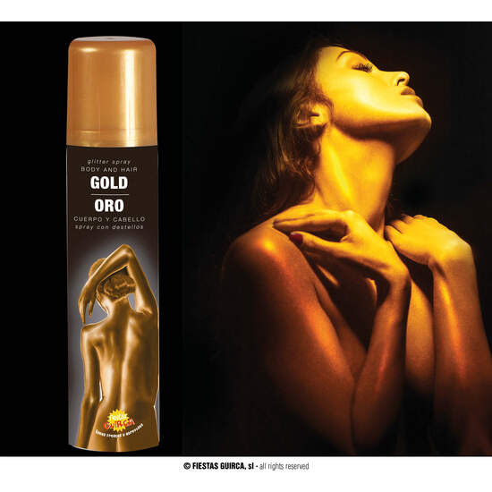 SPRAY MAQUILLAJE ORO CUERPO Y PELO 75 ML image 0