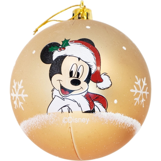 MICKEY MOUSE PACK 6 BOLAS DE NAVIDAD 8 CM ORO image 2