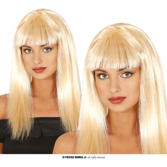 PELUCA MELENA LARGA RUBIA image 0