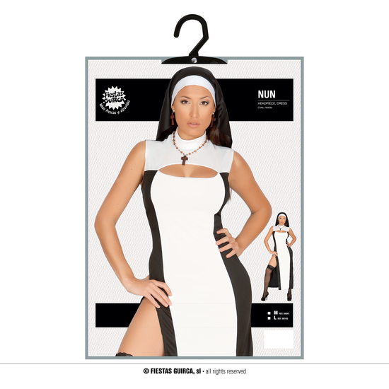 DISFRAZ ADULTA MONJA SEXY TALLA 42-44 image 4