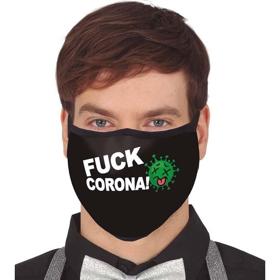 MASCARILLA TELA ADULTO FUCK CORONAVIRUS image 0