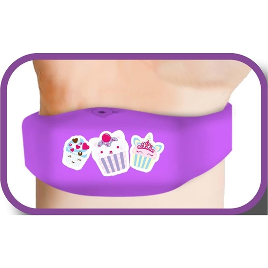 PULSERA DISPENSADOR GEL DESINFECTANTE CUPCAKES image 1