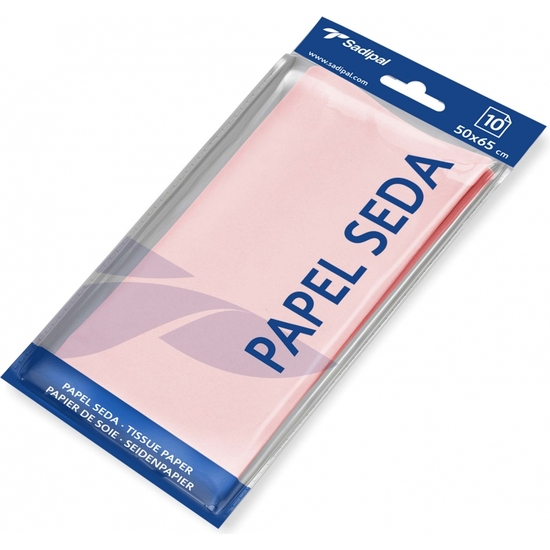 BOLSA 10 HOJAS PAPEL SEDA ROSA 50X65 image 0