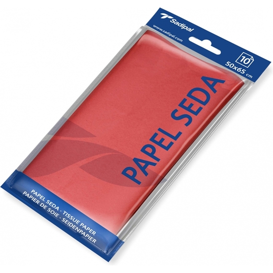 BOLSA 10 HOJAS PAPEL SEDA ROJO 50X65 image 0