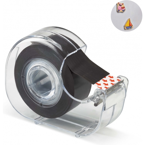 CINTA IMANTADA ADHESIVA ECO CON DISPENSADOR 1 9MM X 3 MTS image 0