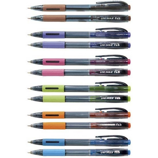 SET 6 BOLÍGRAFOS RETRÁCTIL TINTA FLUIDA image 1