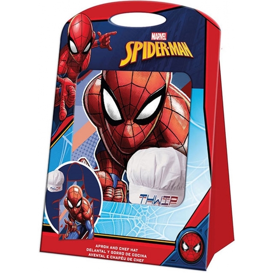 SPIDERMAN SET REGALO DELANTAL+GORRO CHEF image 1