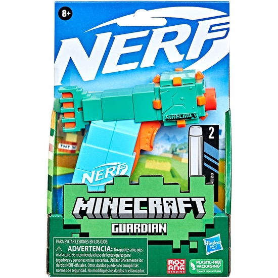 NERF MINI PISTOLA LANZADARDOS MINECRAFT  image 0