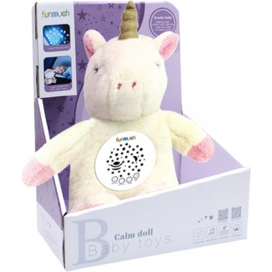 PELUCHE UNICORNIO PANTALLA LUZ-MÚSICA28C image 1