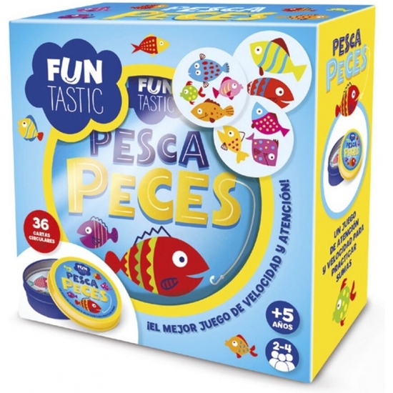 JUEGO CARTAS CAJA METAL PESCA PECES image 0