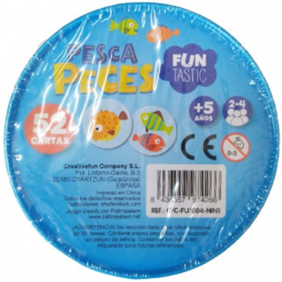 JUEGO CARTAS CAJA METAL PESCA PECES image 2