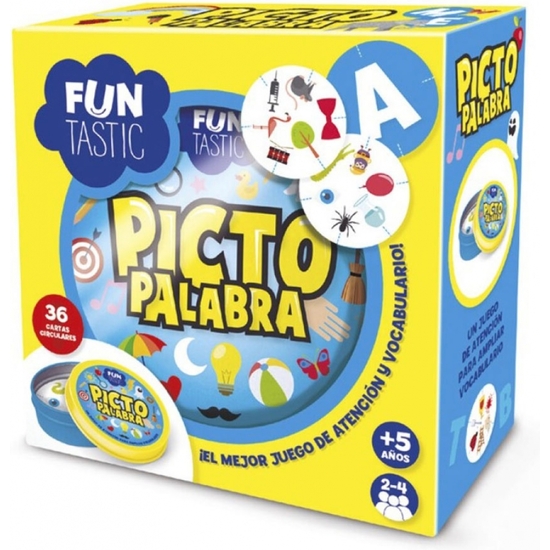 JUEGO CARTAS CAJA METAL PICTO PALABRAS image 0