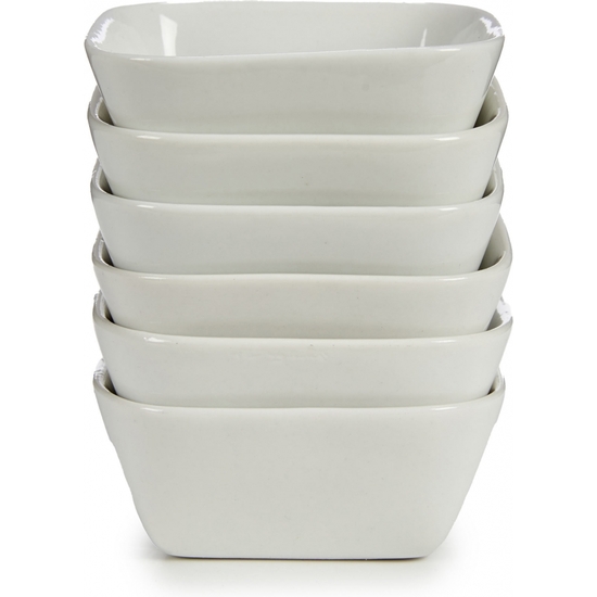 SET 6 MINI CUENCOS PORCELANA BLANCA8X8X3 image 0