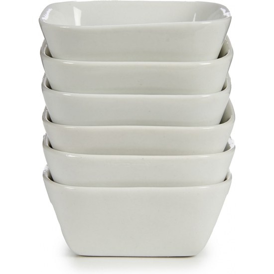 SET 6 MINI CUENCOS PORCELANA BLANCA8X8X3 image 0