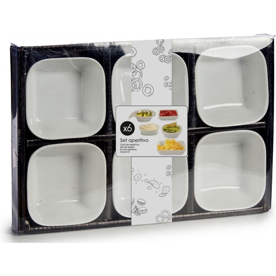 SET 6 MINI CUENCOS PORCELANA BLANCA8X8X3 image 1