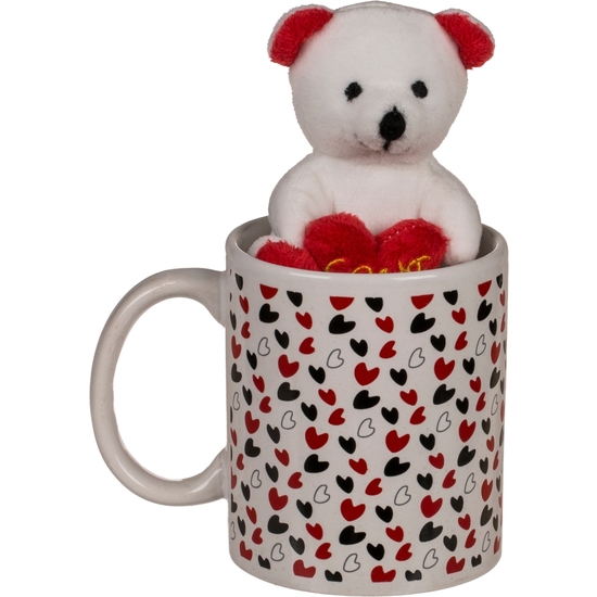 SET TAZA MUG CON PELUCHE OSITO LOVE image 1