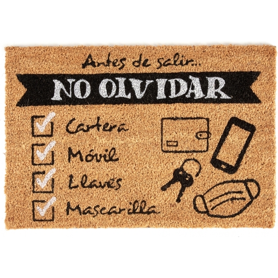 FELPUDO COCO "NO OLVIDAR" 60X40 image 0