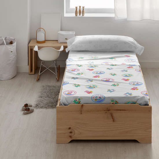 JUEGO DE SÁBANAS 100% ALGODÓN PEPPA PIG TIME BED 105 (175X270 CM) image 2