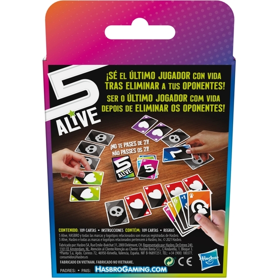 HASBRO JUEGOS CARTAS FIVE ALIVE +8 image 3