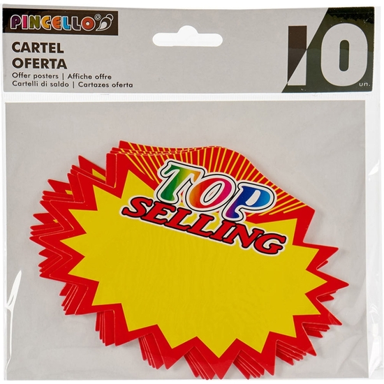 BOLSA 10 LETREROS PARA TIENDAS10X14 - 4 MODELOS image 1