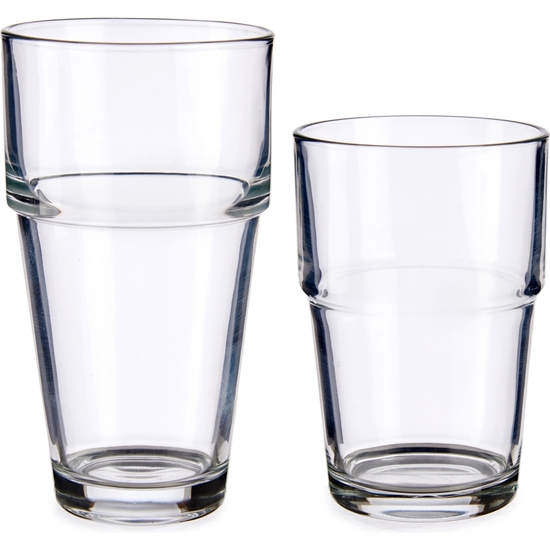SET 12 VASOS CRISTAL 2 TAMAÑOS 370+260ML image 2