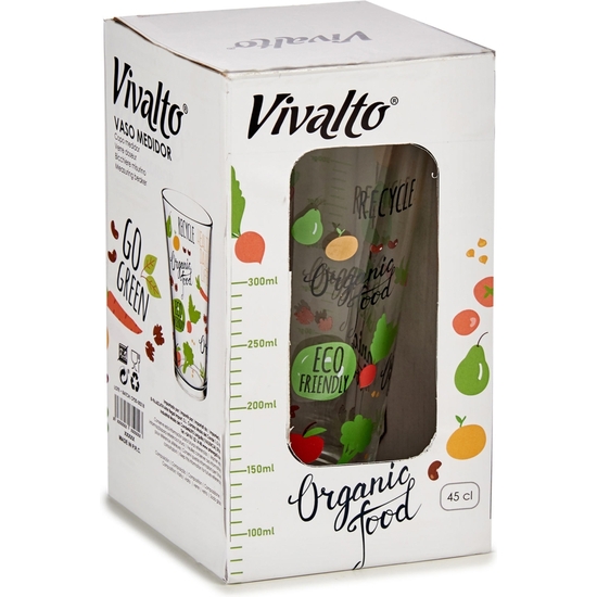 VASO MEDIDOR CRISTAL ORGANIC 456 ML 15X8 image 1
