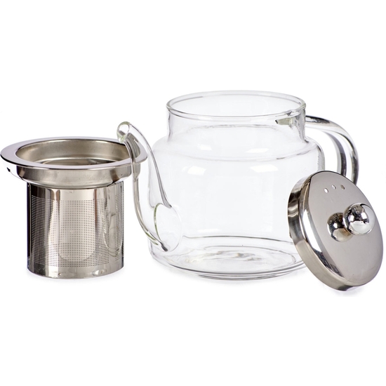 TETERA CRISTAL SOPLADO ACERO 500 ML 18X12X10 image 2