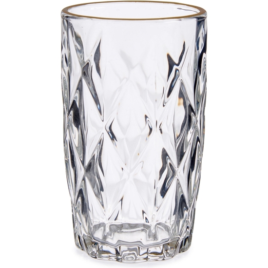 SET 6 VASO CRISTAL TALLA FILO ORO 340 ML 13X8 image 2