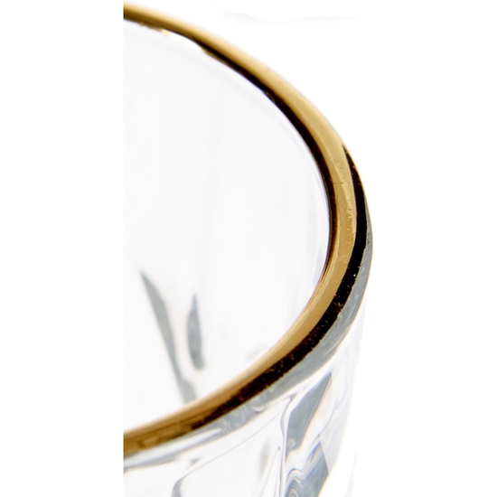 SET 6 VASO CRISTAL TALLA FILO ORO 340 ML 13X8 image 3