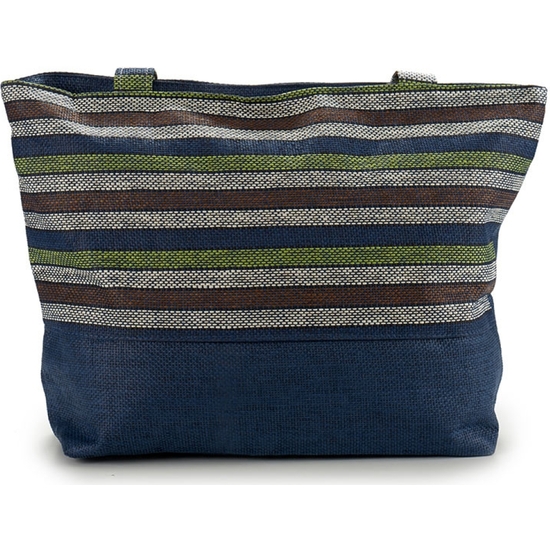 BOLSA LONA RAYAS 60X40X17 - 3 COLORES image 1