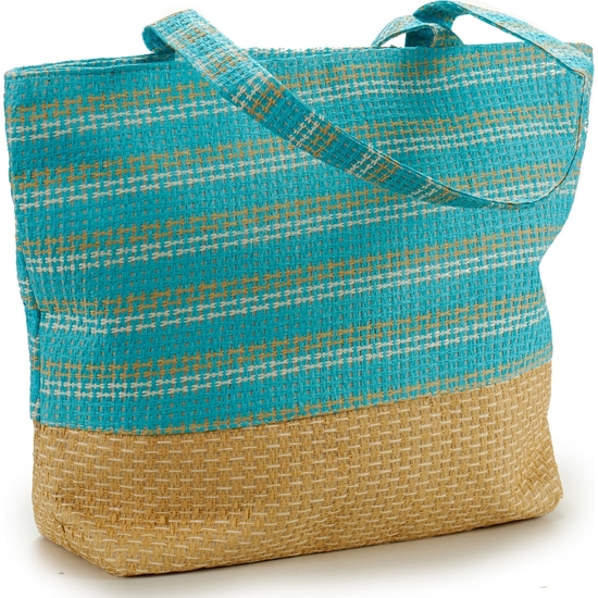 BOLSA LONA RAYAS 51X37X16 - 3 COLORES image 0