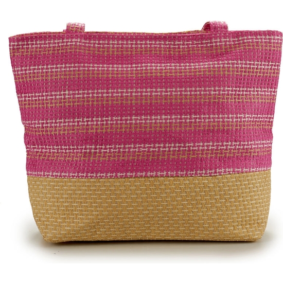 BOLSA LONA RAYAS 51X37X16 - 3 COLORES image 1